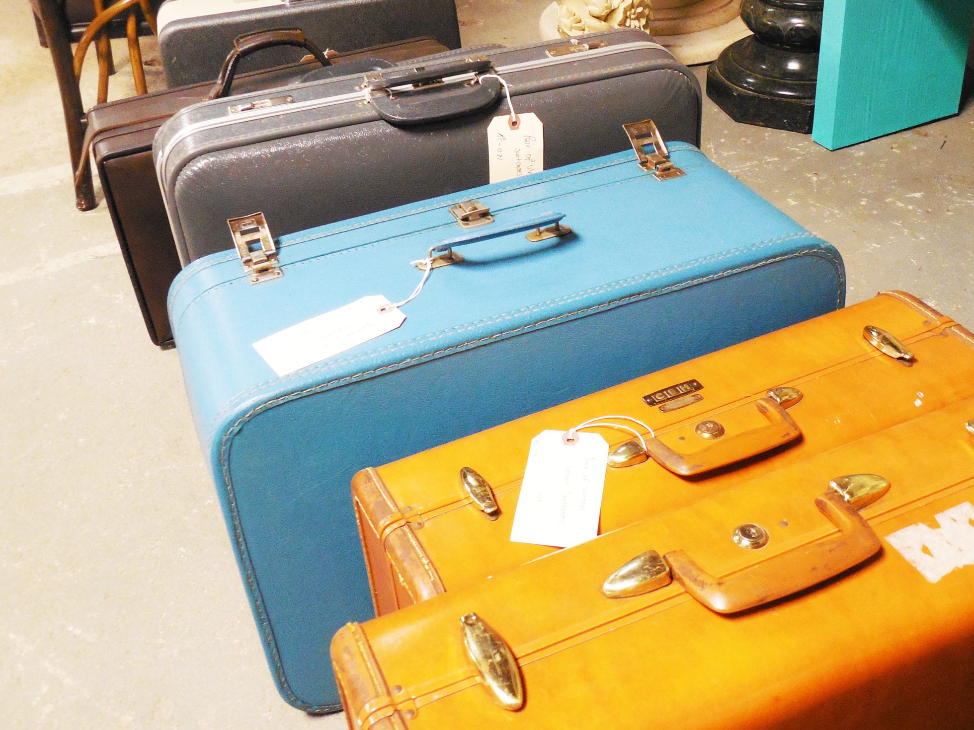 International visitors represented by different pieces of luggage